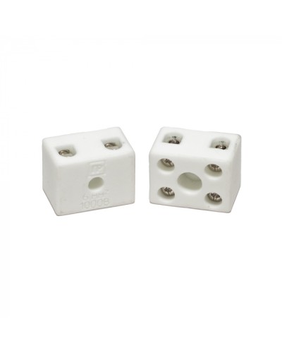 Клемма керамическая латунь 6 мм² 2 пары контактов с крепежным отверстием (5 шт/уп) Промрукав (PR08.7163) в Ростове-на-Дону Аксессуары для кабель-канала Pintop.ru