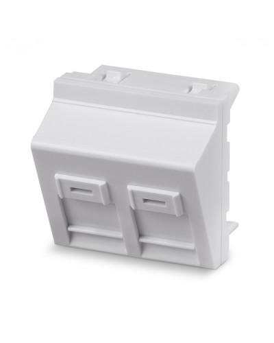 Вставка 45x45 (Mosaic) для 2 модулей формата Keystone Jack, угловая Cabeus (FP-A-45-2M) в Ростове-на-Дону Модули Keystone Pintop.ru