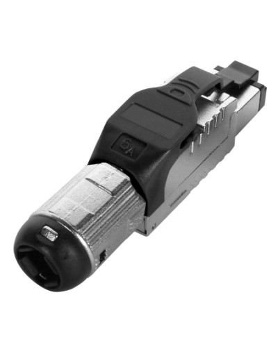 Разъем полевой оконцовки RJ-45 Hyperline (PLUE-8P8C-S-C6A-SH-BK) в Ростове-на-Дону Патч-корды и пигтейлы Pintop.ru