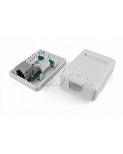 Розетка компьютерная RJ-45(8P8C) Hyperline SB1-1-8P8C-C5e-SH-WH в Ростове-на-Дону Розетки компьютерные и телефонные Pintop.ru