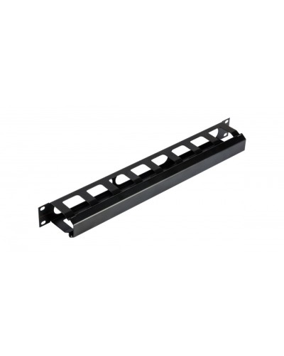 NIKOMAX (NMC-OK580C-1U-BK) - Кабельный органайзер NIKOMAX 19, 1U, глубина колец 58мм, металлический, скрышкой в Ростове-на-Дону Кабельные органайзеры Pintop.ru