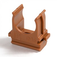 Крепёж-клипса для труб АБС-пластик бук д16 в малой упаковке (10шт/1000шт уп/кор) Промрукав (PR13.0051)