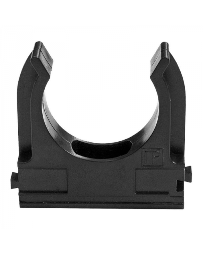 Держатель Экопласт (клипса) для труб D32мм (черный) в Ростове-на-Дону Аксессуары для кабель-канала Pintop.ru