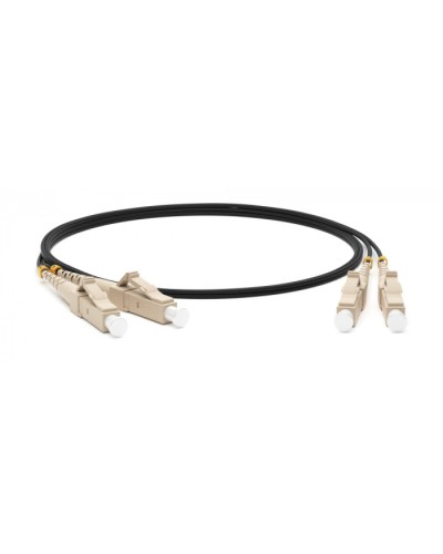 Патч-корд волоконно-оптический (шнур) MM 50/125(OM4), LC-LC, duplex, 10G/40G, LSZH, 15 м Hyperline FC-D3-504-LC/PR-LC/PR-H-15M-LSZH-BK в Ростове-на-Дону Патч-корды оптические Pintop.ru