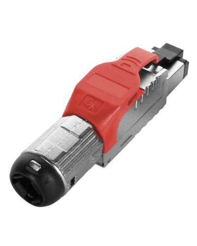 Разъем полевой оконцовки RJ-45 Hyperline (PLUE-8P8C-S-C6A-SH-RD) в Ростове-на-Дону Коннекторы Pintop.ru