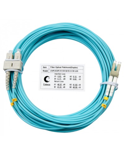 Шнур оптический duplex LC-SC 50/125 mm OM3 20м LSZH Cabeus FOP-50-LC-SC-20m в Ростове-на-Дону Патч-корды и пигтейлы Pintop.ru