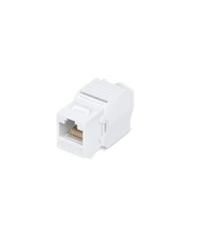 Вставка Keystone Jack RJ-45(8P8C), категория 5e, 110 IDC, угол заделки 180 градусов, без инструмента (Toolless), белая в Ростове-на-Дону Модули Keystone Pintop.ru