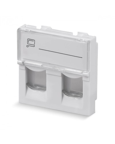 Вставка 45x45 (Mosaic) для 2 модулей формата Keystone Jack (арт.078610) Cabeus (FP-L-45-2M) в Ростове-на-Дону Модули Keystone Pintop.ru