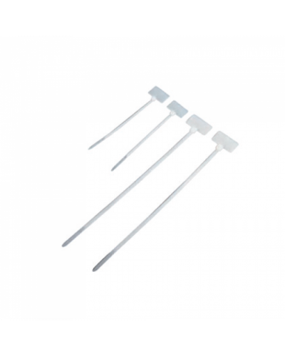 Стяжка пластиковая нейлоновая с площадкой для маркировки 2,5х100мм, белая, 100шт TWT (TWT-CVM-100) в Ростове-на-Дону Стяжки-хомуты Pintop.ru