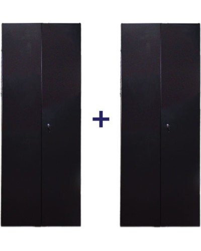 Комплект дверей 42U, 800 мм, черный, передняя - распашная металл, задняя - распашная металл TWT TWT-CBB-DR42-8x-S-M1 в Ростове-на-Дону Аксессуары для стоек и шкафов Pintop.ru