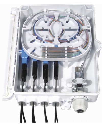 Бокс оптический настенный, 8 портов (SC, duplex LC), без пигтейлов и проходных адаптеров Hyperline FO-WBI-8A-GY в Ростове-на-Дону Кросс оптический Pintop.ru