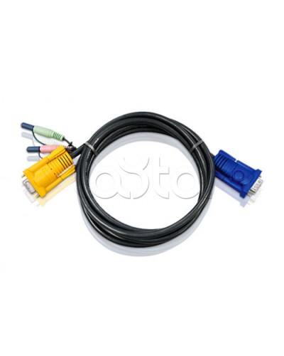 КВМ-кабель с интерфейсами передачи звука, VGA (5м) ATEN 2L-5205A в Ростове-на-Дону Видеоусилители, Модуляторы, Делители Pintop.ru