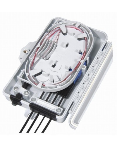 Бокс оптический настенный, 4 порта (SC, duplex LC), без пигтейлов и проходных адаптеров Hyperline FO-WBI-4A-GY в Ростове-на-Дону Кросс оптический Pintop.ru