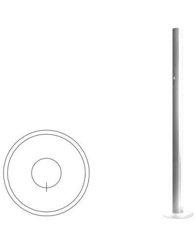 Стойка ограждения базовая с отверстием под фиксатор (антик серебро) Oxgard в Ростове-на-Дону Ограждения Pintop.ru