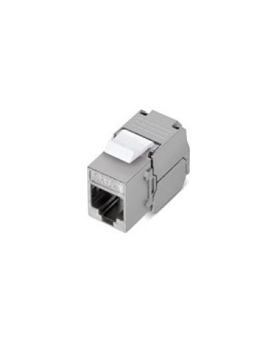Вставка Keystone Jack RJ-45(8P8C), категория 5e, 110 IDC, угол заделки 180 градусов, без инструмента (Toolless), экранированная, белая в Ростове-на-Дону Модули Keystone Pintop.ru