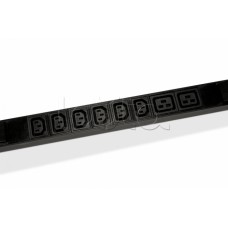 Блок розеток горизонтальный черн Hyperline (SHE19-6IEC-2BIEC-CB)