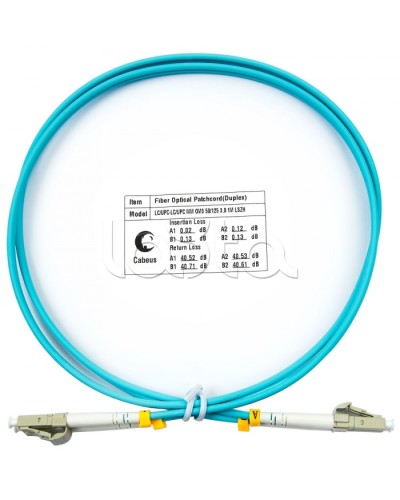 Патч-корд волоконно-оптический MM 50/125 duplex LC-LC LSZH (1м) Cabeus FOP-50-LC-LC-1m в Ростове-на-Дону Патч-корды оптические Pintop.ru