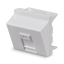 Вставка 45x45 (Mosaic) для 1 модуля формата Keystone Jack, угловая Cabeus (FP-A-45-1M)