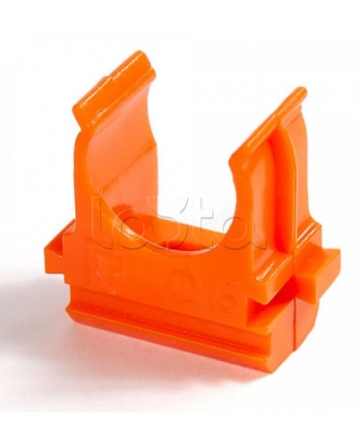 Крепёж-клипса для труб АБС-пластик оранжевая д16 в малой упаковке (10шт/1000шт уп/кор) Промрукав (PR13.0066) в Ростове-на-Дону Держатели, клипсы, скобы Pintop.ru
