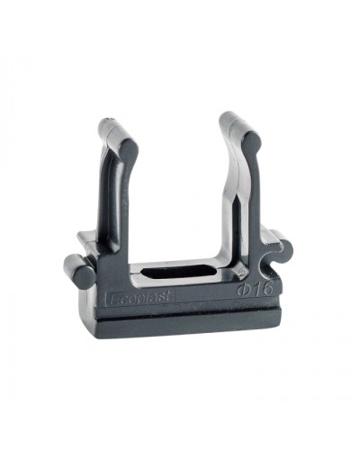 CF16G Держатель (клипса), без галогена, для труб D16мм, цвет чёрный (50шт)Экопласт (41716-50HF-BL) в Ростове-на-Дону Держатели, клипсы, скобы Pintop.ru