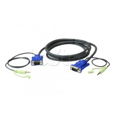 Кабель VGA с 3,5 мм разъемами стереозвука (20 м) ATEN 2L-2520A