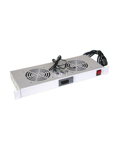 Модуль вентиляторный с термостатом 19 1U с 2-мя вентиляторами REXANT 04-2604 в Ростове-на-Дону Вентиляторные модули Pintop.ru