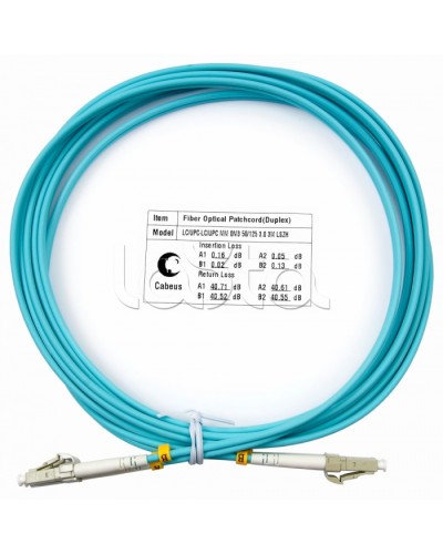 Патч-корд волоконно-оптический MM 50/125 duplex LC-LC LSZH (3м) Cabeus FOP-50-LC-LC-3m в Ростове-на-Дону Патч-корды оптические Pintop.ru