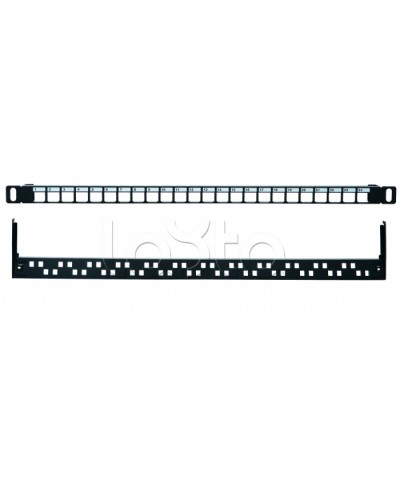 Коммутационная панель 19” наборная, UTP, 0,5U, 24 порта, черный Eurolan (27B-00-24-05BL) в Ростове-на-Дону Патч панель Pintop.ru