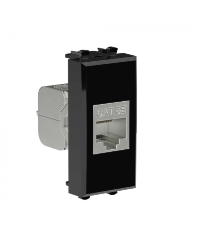 Avanti Компьютерная розетка RJ-45 без шторки модульная, кат.5е экран., Черный квадрат 1модуль DKC (4402761) в Ростове-на-Дону Коннекторы Pintop.ru