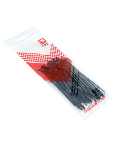 Хомут P6.6 стандартный (ч), 2.5x100 (50шт) FlexLock PROxima EKF (plc-fl-ctsb-2.5x100-r) в Ростове-на-Дону Стяжки-хомуты Pintop.ru