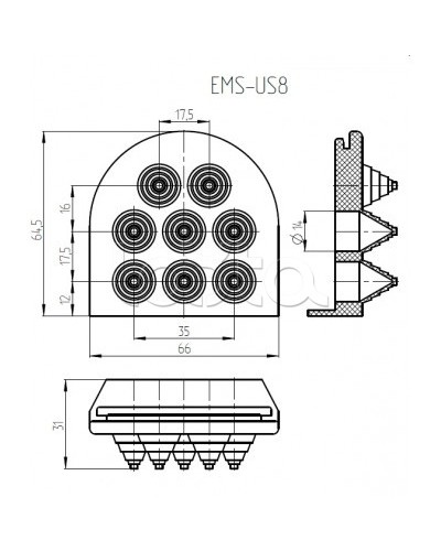 Ввод кабельный Elbox EMS-US8 в Ростове-на-Дону Аксессуары для стоек и шкафов Pintop.ru