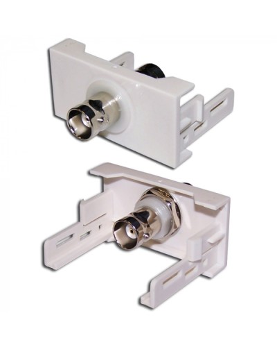 Вставка Mosaic 22.5x45 с BNC-адаптером BC-009, белая LANMASTER (LAN-WA-LP-BNC-WH) в Ростове-на-Дону Коннекторы и разъемы Pintop.ru