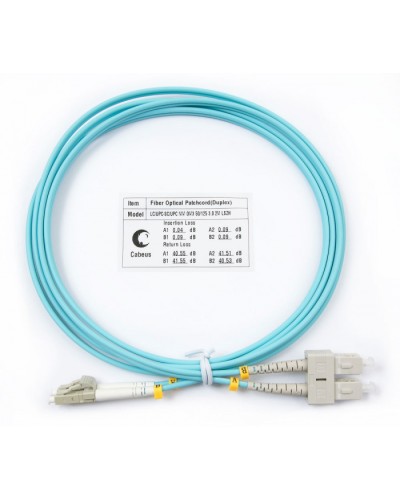 Шнур оптический duplex LC-SC 50/125 mm OM3 2м LSZH Cabeus FOP-50-LC-SC-2m в Ростове-на-Дону Патч-корды и пигтейлы Pintop.ru