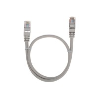 Патч-корд F/UTP, CAT 5e, RJ45-RJ45, 26AWG, LSZH, серый, 0,5м REXANT 02-0110-05