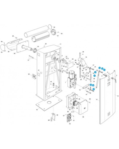 Корпус шлагбаума Came 119RIG056 в Ростове-на-Дону Запчасти для шлагбаумов и автоматики Pintop.ru