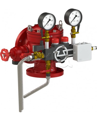 Узел управления дренчерный с комбинированным приводом Спецавтоматика УУ-Д100/1,6 (Э24, Г0,07)-ВФ.О4 в Ростове-на-Дону Устройства пуска водяного пожаротушения Pintop.ru