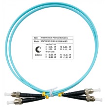 Шнур оптический duplex ST-ST 50/125 mm OM3 1м LSZH Cabeus FOP-50-ST-ST-1m