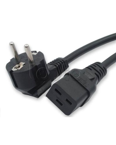 Кабель питания компьютера (Shucko - C13), 10A, угловая вилка, 3м Hyperline PWC-IEC19-SHM-3.0-BK в Ростове-на-Дону Патч-корды и пигтейлы Pintop.ru