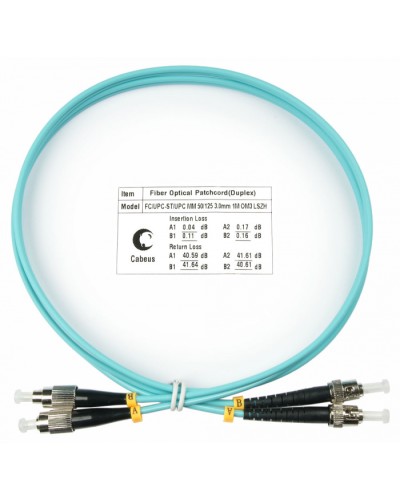 Шнур оптический duplex FC-ST 50/125 mm OM3 1м LSZH Cabeus FOP-50-FC-ST-1m в Ростове-на-Дону Патч-корды и пигтейлы Pintop.ru
