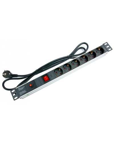 Блок на 6 розеток EU горизонтальный для 19 шкафов Cabeus PDU-6P-F-2EU в Ростове-на-Дону Блоки розеток Pintop.ru