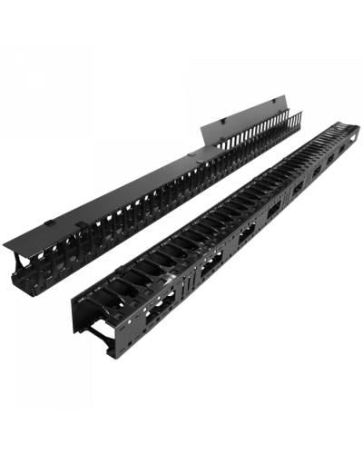 Вертикальные органайзеры с пласт пальцами 149 мм, 47U, черные TWT (TWT-CBB-DVO-47U/M) в Ростове-на-Дону Кабельные органайзеры Pintop.ru