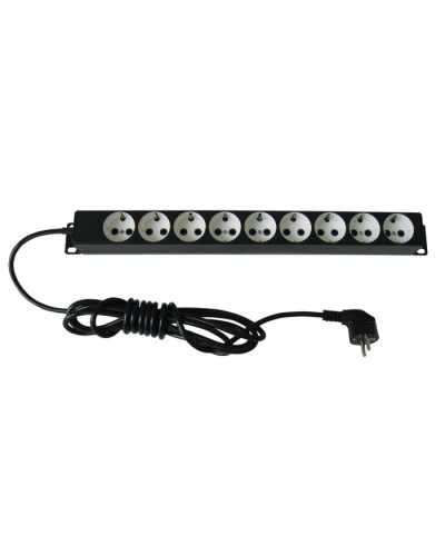 Блок силовых розеток 19 со шнуром (2 м.) без выключателя, 9 розеток ЦМО БР-9П-Ш-9005 в Ростове-на-Дону Блоки розеток Pintop.ru