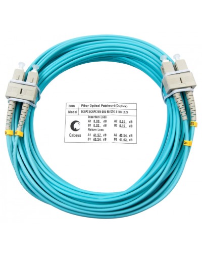 Шнур оптический duplex SC-SC 50/125 mm OM3 25м LSZH Cabeus FOP-50-SC-SC-25m в Ростове-на-Дону Патч-корды и пигтейлы Pintop.ru