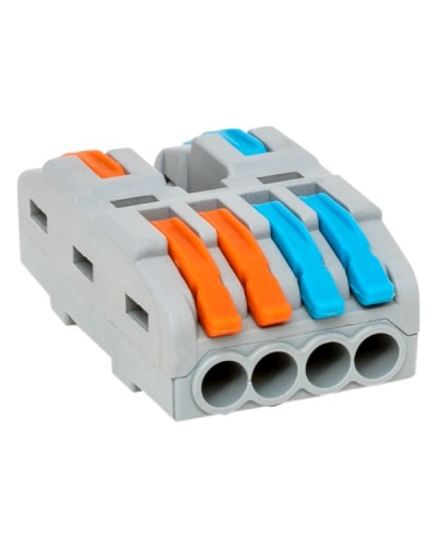 Строительно-монтажная клемма СМК 222-424 разветвительная 4 выхода 0,08-4 мм2 EKF (plc-smk-422-4) - Строительно-монтажная клемма СМК 222-424 разветвительная 4 выхода 0,08-4 мм2 EKF в Ростове-на-Дону Клеммные колодки Pintop.ru