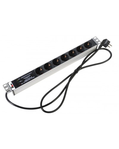 Блок розеток 1U, 7 розеток Schuko Rem R-16-7S-FI-440-3 в Ростове-на-Дону Блоки розеток Pintop.ru