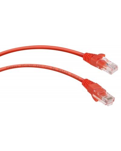 Патч-корд UTP, категория 5e, 0.5 м, неэкранированный, красный Cabeus PC-UTP-RJ45-Cat.5e-0.5m-RD в Ростове-на-Дону Патчкорды (медные) Pintop.ru