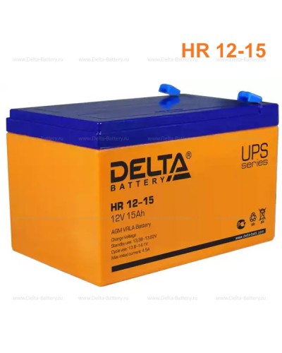 Аккумулятор свинцово-кислотный Delta HR 12-15 в Ростове-на-Дону Электротехническое оборудование Pintop.ru