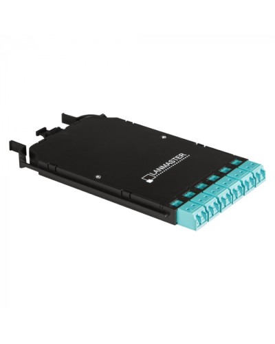 Компактная MPO кассета OS2, 12xLC, тип B, низкие потери, черная LANMASTER (LAN-MCCB-1M-12LC/OS2) в Ростове-на-Дону Патч-корды оптические Pintop.ru