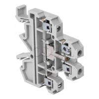 Клемма винтовая двухуровневая JXB-4/35L с перемычкой между уровнями серая EKF (plc-jxb-2-4/35L-gy)