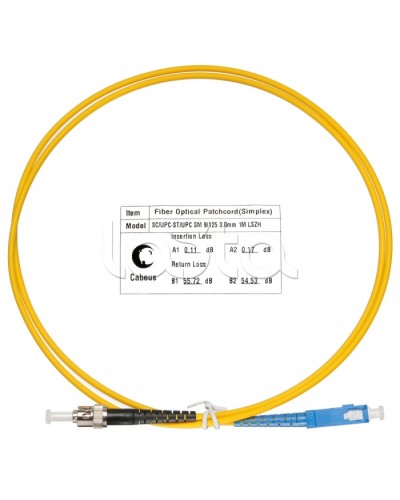 Патч-корд волоконно-оптический SM 9/125 simplex SC-ST LSZH (1,5 м) Cabeus FOP(s)-9-SC-ST-1,5m в Ростове-на-Дону Патч-корды оптические Pintop.ru